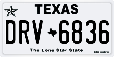 TX license plate DRV6836