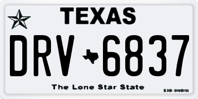 TX license plate DRV6837