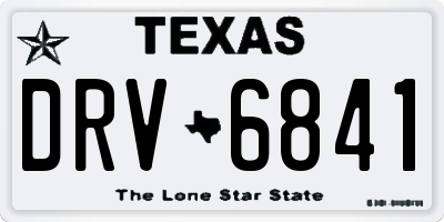 TX license plate DRV6841