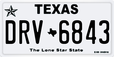 TX license plate DRV6843