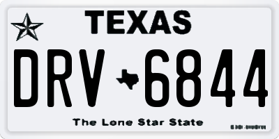 TX license plate DRV6844