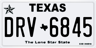 TX license plate DRV6845