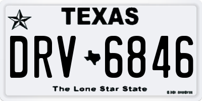 TX license plate DRV6846