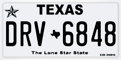 TX license plate DRV6848