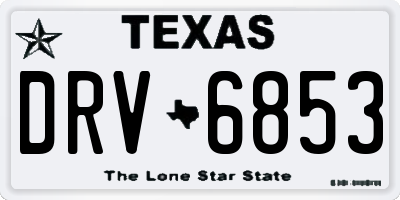 TX license plate DRV6853