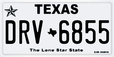 TX license plate DRV6855