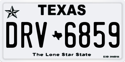 TX license plate DRV6859