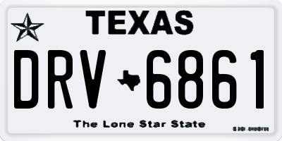 TX license plate DRV6861