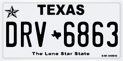 TX license plate DRV6863