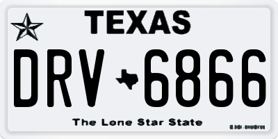 TX license plate DRV6866