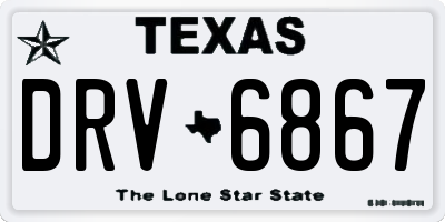 TX license plate DRV6867