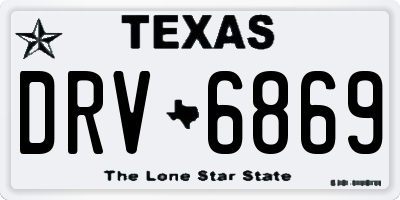 TX license plate DRV6869