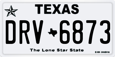 TX license plate DRV6873