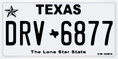 TX license plate DRV6877