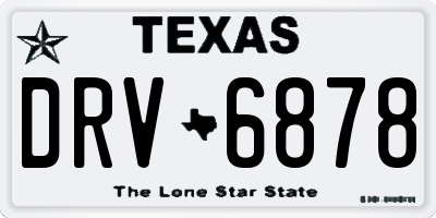 TX license plate DRV6878