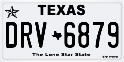 TX license plate DRV6879