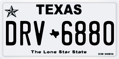 TX license plate DRV6880