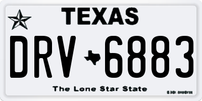 TX license plate DRV6883