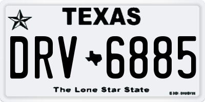 TX license plate DRV6885