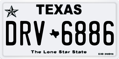 TX license plate DRV6886