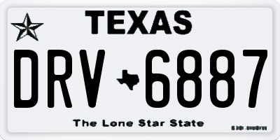 TX license plate DRV6887