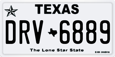 TX license plate DRV6889