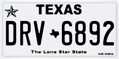 TX license plate DRV6892