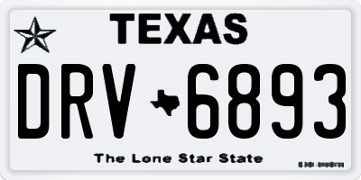 TX license plate DRV6893