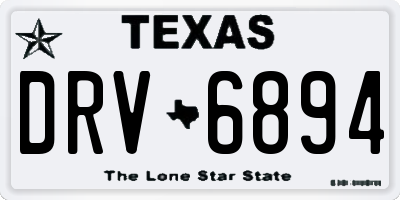 TX license plate DRV6894