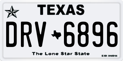 TX license plate DRV6896