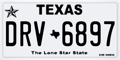 TX license plate DRV6897