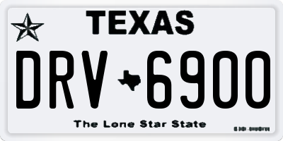 TX license plate DRV6900