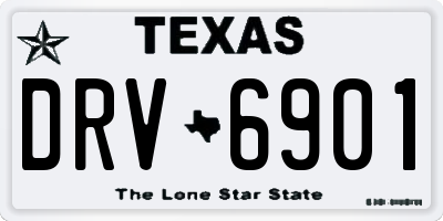 TX license plate DRV6901