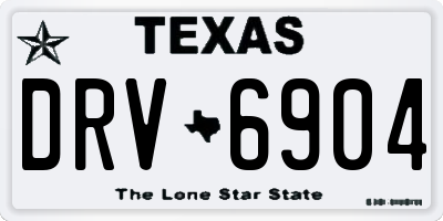 TX license plate DRV6904