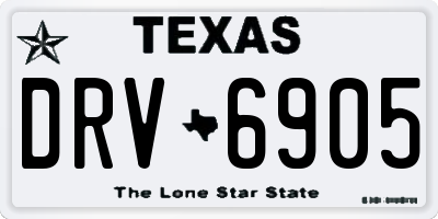 TX license plate DRV6905