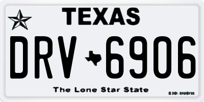 TX license plate DRV6906