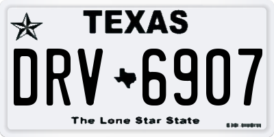 TX license plate DRV6907