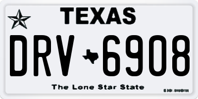 TX license plate DRV6908