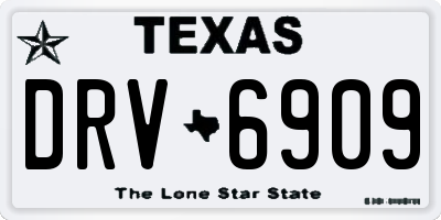 TX license plate DRV6909