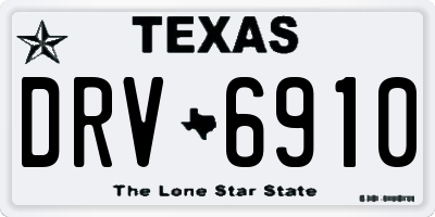 TX license plate DRV6910