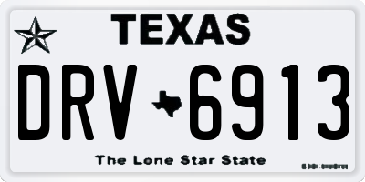 TX license plate DRV6913