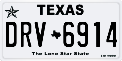 TX license plate DRV6914