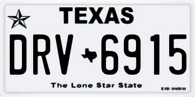 TX license plate DRV6915