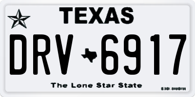 TX license plate DRV6917