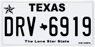 TX license plate DRV6919