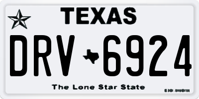 TX license plate DRV6924