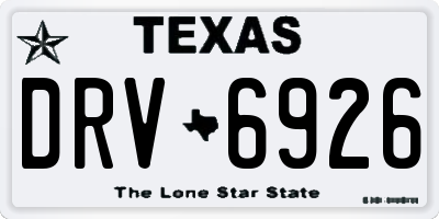 TX license plate DRV6926