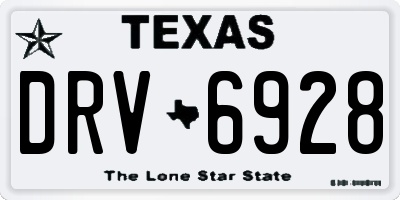 TX license plate DRV6928