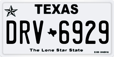 TX license plate DRV6929