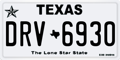 TX license plate DRV6930